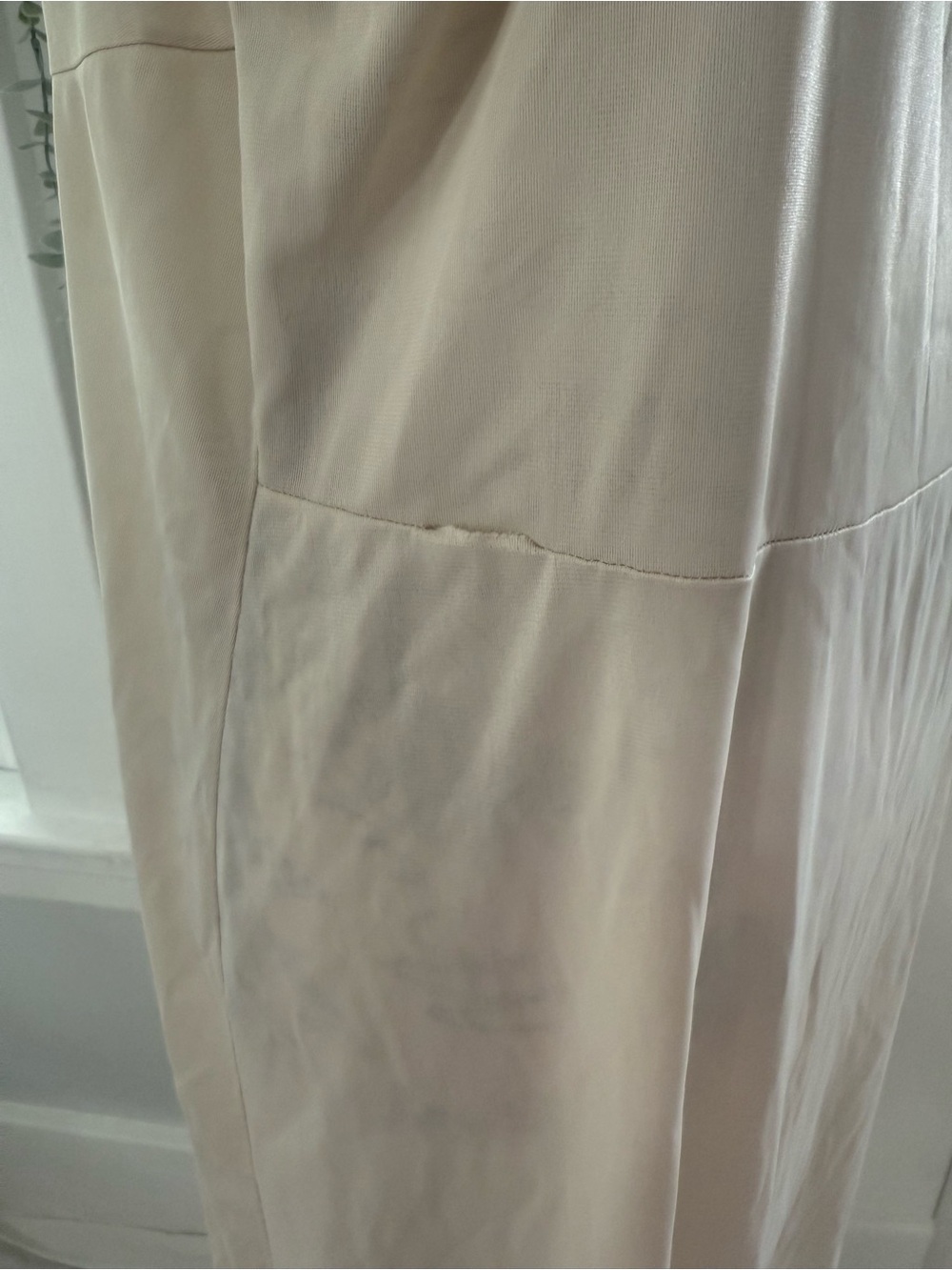 Vintage Cream Satin Slip with Lace-Trimmed Bust - Picture 5 of 7
